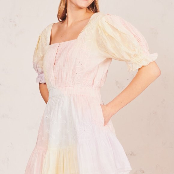 LoveShackFancy Tomasina embroidered dress multi S - Picture 6 of 16